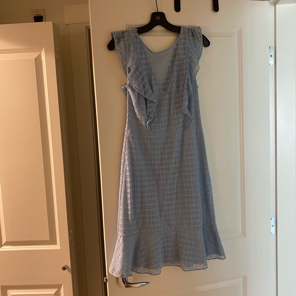 Baby Blue Guess Garden Party Frill Dress